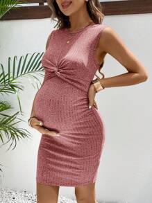 SHEIN Ropa de maternidad y lactancia de moda minimalista, adecuada para el verano - Rojo - Ver 5