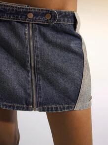 Easelle Casual denim rok voor dames, eenvoudig en modieus voor dagelijks gebruik