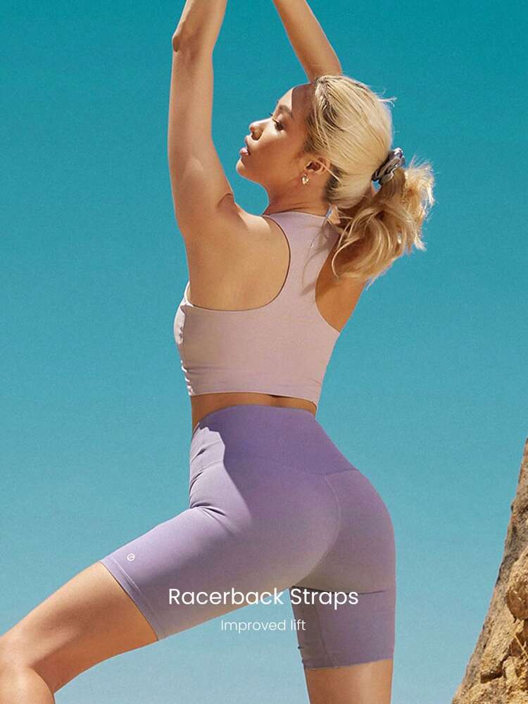 FeatherFit™ Ruched Racerback Sports Bra  Spring Summer