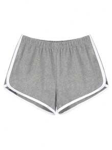 INAWLY Women's Casual Versatile Contrast Trim Shorts, For Gym - Multicolor - View 7