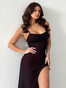 Firerie 女士优雅撞色针织网眼连衣裙，适合工作、度假、派对、约会、晚礼服、情人节、圣诞节