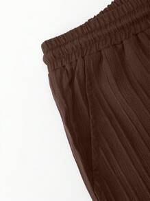 Manfinity Homme Conjunto de camisa de manga larga y pantalones largos para hombre, minimalista y de moda, adecuado para el verano, conjunto de dos piezas para hombre, ropa de otoño - Café integral - Ver 5