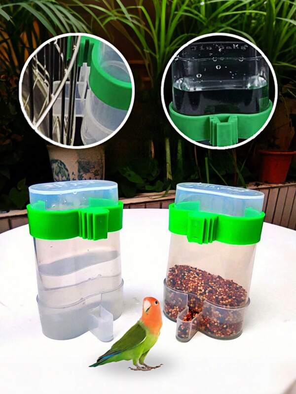 1/2 Stück 220 ml Automatischer Vogel Wasserspender, einfach zu installieren für Vogelkäfige, konzipiert für kleine bis mittelgroße Vögel, perfekt für den täglichen Gebrauch