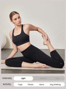 GLOWMODE 21" FeatherFit™ Capris Yoga Leggings Buttery Soft Non See-Through Tummy Control Gym Tights With Hidden Pocket At Waist Fall Winter