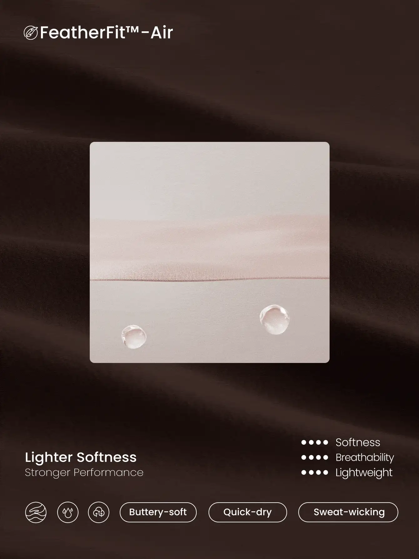 GLOWMODE FeatherFit™-Air Side Slit Adjustable Drawstring Ruched Midi Skirt Daily Casual Quick Dry Moisture Wicking - Chocolate Brown - View 4