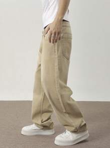 Manfinity Denimwave Herren Loose Fit Jeans aus Denim in Einfarbig mit weitem Bein