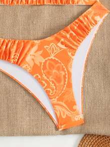 Swim Vcay Women Floral Print Minimalist Vacation 2 Pieces Bikini Set Beachwear, Summer Outfits - Multicolor - View 8