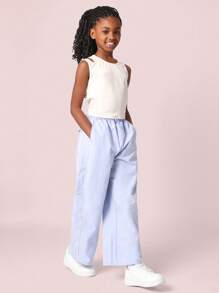 SUMWON Top sin mangas esencial para niñas preadolescentes, con espalda de tirantes, para baile, entrenamiento y actividades atléticas, capa básica de verano, ropa deportiva informal y gimnasio