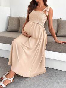 SHEIN Maternity Solid Color Simple Fashion Strappy Summer Nursing Wear