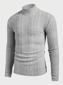 Manfinity VCAY Conjunto de 3 camisetas de manga larga de cuello redondo de corte slim casual para hombre, adecuado para otoño