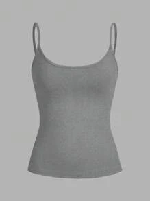 SHEIN Girlism Teen Girls 4pcs/Set Assorted Colors Knit Camisole Tank Top Base Layer Snug Fit Top - Baby Blue - View 2