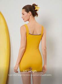 GLOWMODE X Nature Dream Bali 3.5 英寸速干镂空刺绣饰边耐氯衬里连体泳衣夏季游泳海滩度假装可拆卸罩杯