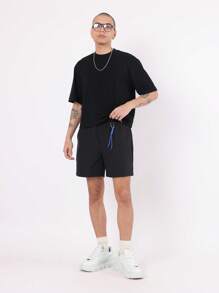 SUMWON 高性能运动抽绳短裤，适合跑步训练健身健身房篮球夏季轻便休闲运动服快速运动休闲锻炼