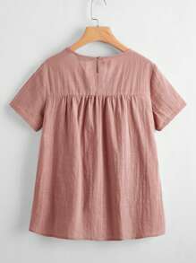 SHEIN VCAY Floral Embroidery Top