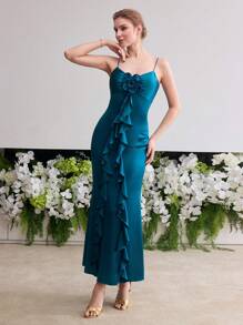 MOTF PREMIUM VÁY HOA STEREO BIAS CUE SILK - Màu xanh lam - Xem 6