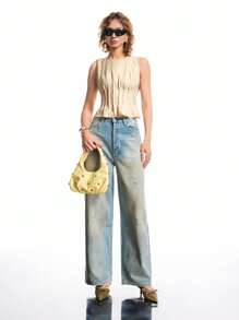 LYSMO 2025 Neuankömmling Sommer Ärmellose Bluse - Khaki - Übersicht 5