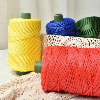 250g/Rull DIY Flätat rep, Virktråd, Summer Light Viscose Ice Rep, Solhatt Handvävd Diy, Krok, Kudde Ihåligt Bright Garn För Virkad Virkad Väska Hatt Skor