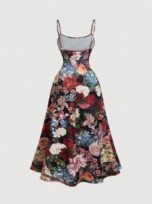 SHEIN MOD Plus Size Printed Casual Dress, Fashionable And Suitable For Summer,Party Women Dresses,Dress Beach,Long Dress,Elegant Women Dresses,Floral Dress,Beach Dress Sundress,Holiday Outfits Boho