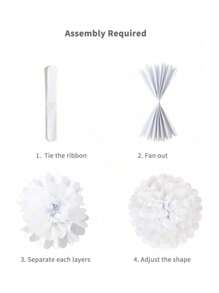 SHEIN 20 pièces/set Pompons en papier de soie vert sauge (30 cm, 25 cm, 20 cm, 15 cm) et 20 pièces Ensemble de décoration de fête bohème florale pour mariage, anniversaire, fête d'animaux de la jungle, décoration murale, Saint-Valentin, mariage de la Saint-Valentin, anniversaire