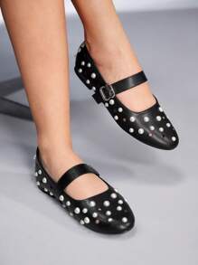 CUCCOO GRLICON 女士 Y2K 风格平底鞋，适合朋克、骑行者、酷女孩、万圣节、圣诞节、派对装扮 - 黑色 - 查看 4