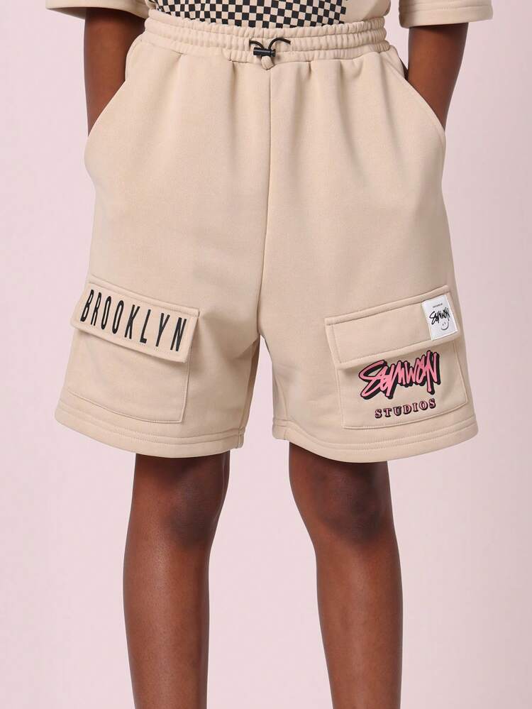 Comfy Oversized Short Sleeve Checkerboard Print T-Shirt Co-Ords