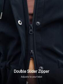 In My Nature 女式纯色长袖连帽雨衣，带口袋，户外徒步女装