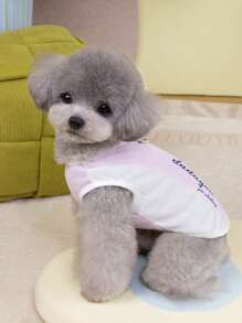 PETSIN Lightweight Breathable Mesh Pet Vest Top With Dada Gou Pattern, Suitable For Cats And Dogs In Spring And Summer, Casual Sports Style - Pink - View 6