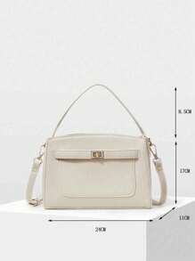 MOTF WOMEN CASUAL MINIMALIST TOTE HANDBAG FOR COMMUTING, BAG FOR WOMEN ELEGANT, LUXURY, BEST MOTHER'S DAY GIFTS WOMEN - Beige - View 5