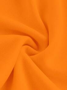 SHEIN ICON Women's Multi-Layer Ruffle Trim Low Rise Y2K Mini Orange Skirt - Orange - View 4