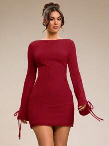 SHEIN BAE Vestido de textura amarillo claro para vacaciones de verano en la playa, vestido de fiesta, vestido escolar, vestido de vacaciones, vestido de cumpleaños, vestido para salir de noche