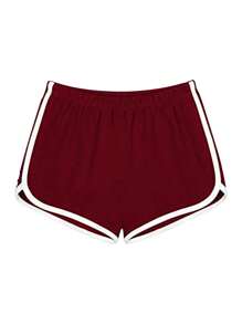 INAWLY Women's Casual Versatile Contrast Trim Shorts, For Gym - Multicolor - View 4