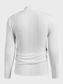 Manfinity VCAY Conjunto de 3 camisetas de manga larga de cuello redondo de corte slim casual para hombre, adecuado para otoño