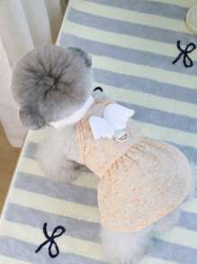 PETSIN Orange Light-Weight Breathable Sweet Princess Angel Wing Decor Summer New Dog/Pet Dress, In Europe And America