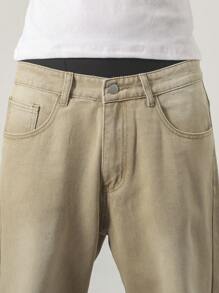 Manfinity Denimwave Herren Loose Fit Jeans aus Denim in Einfarbig mit weitem Bein