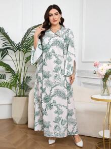 Al Najma Plus Size Casual Simple Fashion Dress For Daily Wear - Multicolor - View 3