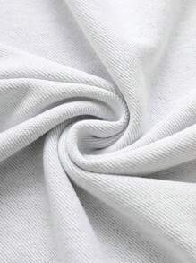 Slaydiva 2 pièces/ensemble Top ample à manches longues col rond avec motif lettres et nœud, convient pour le printemps et l'automne