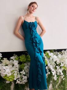 MOTF PREMIUM VÁY HOA STEREO BIAS CUE SILK - Màu xanh lam - Xem 1