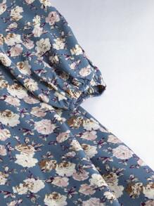 Al Najma 大码优雅碎花泡泡袖连衣裙 - 彩色 - 查看 8