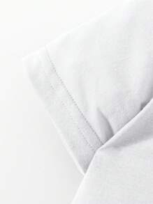 SHEIN 4 件套年轻女孩可爱字母爱心和动物印花圆领休闲 T 恤，日常穿着，夏季 - 彩色 - 查看 3