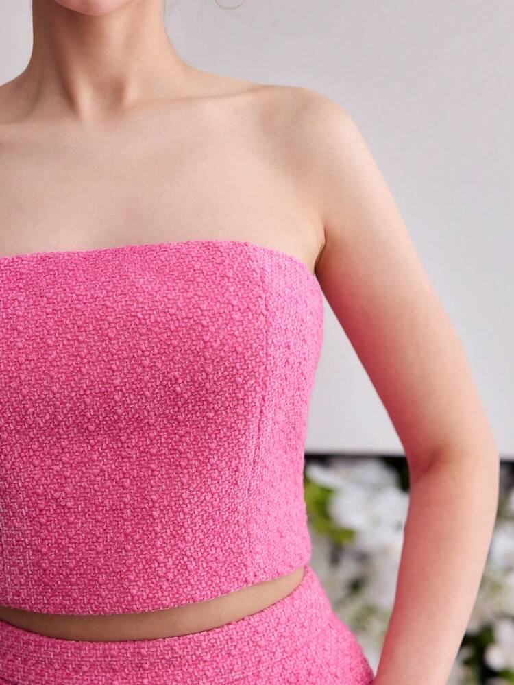 MOTF Soiréza WOOL ZIPPER BACK TUBE TOP