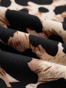 SHEIN EZwear Bộ 4 áo ba lỗ in họa tiết da báo trơn màu cỡ lớn dành cho nữ, thích hợp cho mùa hè - Nhiều màu - Xem 5