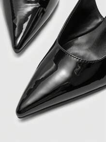 CUCCOO BIZCHIC Black Pointed Toe Women High Heels, Simple Commuter Versatile Pumps - Black - View 7