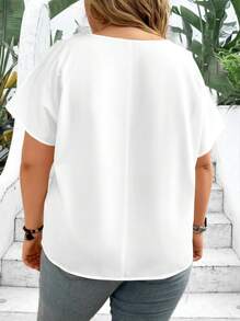 EMERY ROSE Camicia casual a maniche corte da donna con scollo rotondo, oversize, con stampa floreale