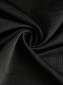 Comfortcana Plus Size Fashionable Black Mini Bubble Skirt - Black - View 4