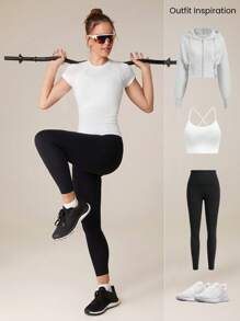 GLOWMODE Coolmax 無縫健身短袖 T 恤,修身款式,快乾透氣,健身運動短袖上衣