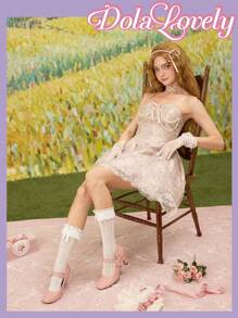 Dola Lovely أحذية نسائية ذات نمط زهري قديم بكعب منخفض سهلة الارتداء، للاستخدام اليومي العادي