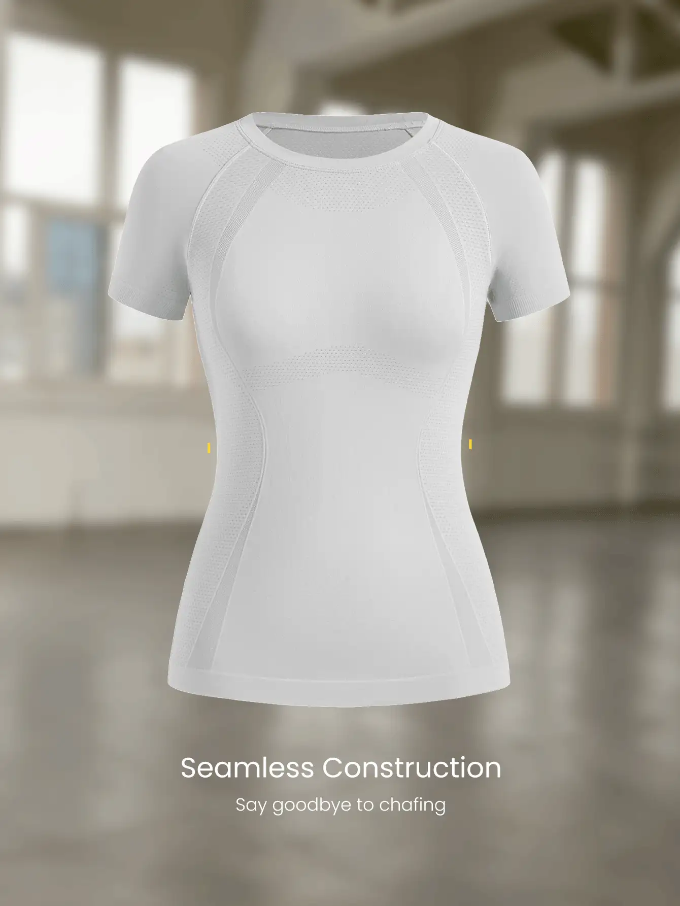 GLOWMODE Coolmax 無縫健身短袖 T 恤,修身款式,快乾透氣,健身運動短袖上衣