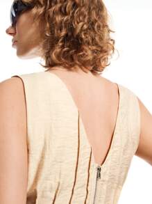 LYSMO 2025 Neuankömmling Sommer Ärmellose Bluse - Khaki - Übersicht 7