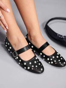 CUCCOO GRLICON 女士 Y2K 风格平底鞋，适合朋克、骑行者、酷女孩、万圣节、圣诞节、派对装扮 - 黑色 - 查看 5