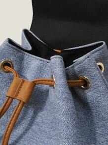 Muvela Women's Multi-Pocket Large Capacity Casual Backpack - Blue - View 5